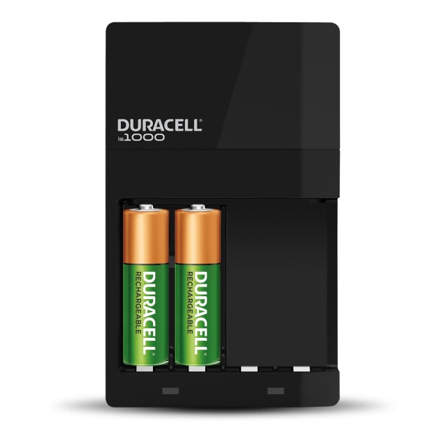 Productos de baterías Duracell  Cargador de baterías Ion Speed 1000