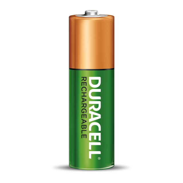 Batterie rechargeable AA verte et cuivre autonome