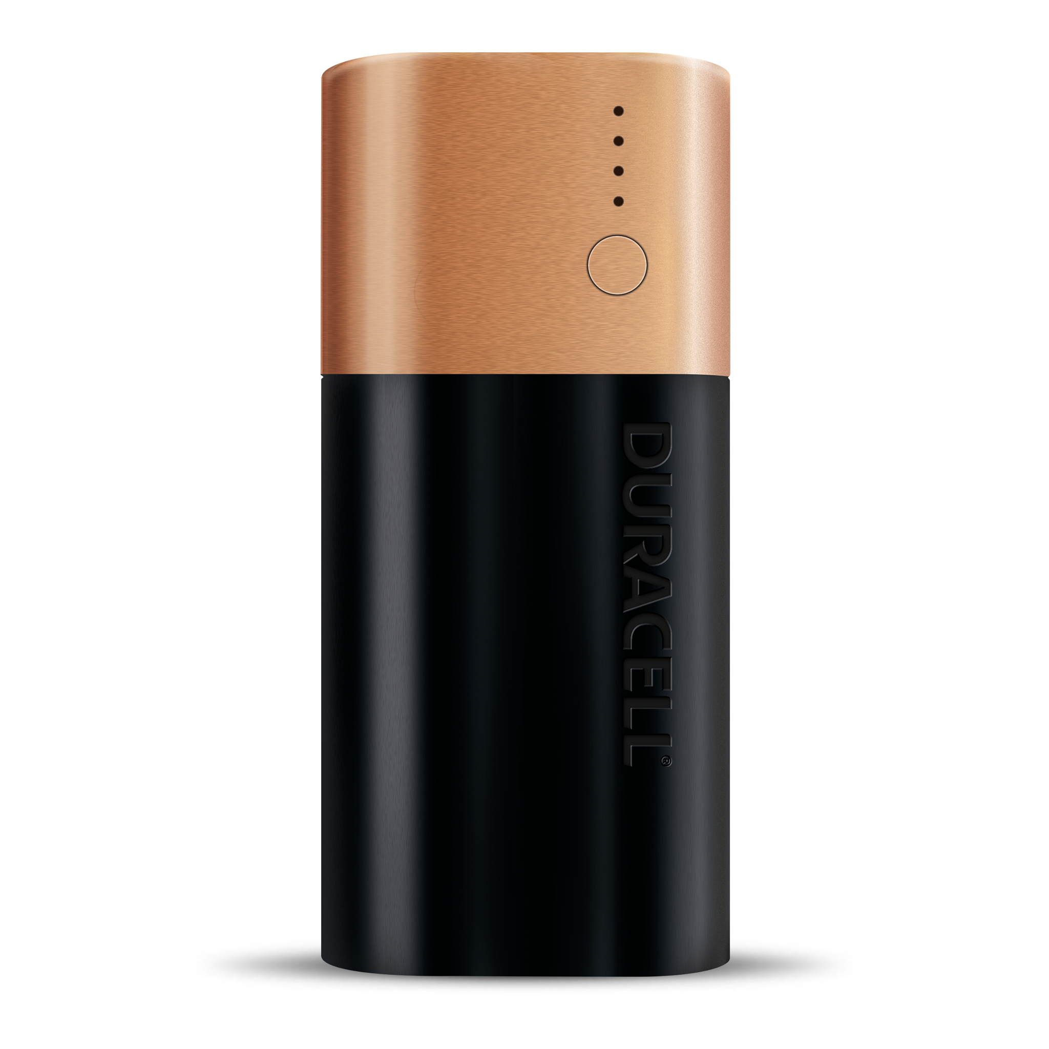 Batería Powerbank rectangular negra y cobre de 2 días