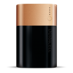 Batería Powerbank rectangular negra y cobre de 3 días