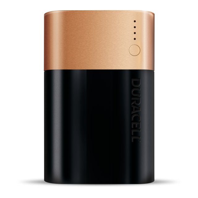 Batería Powerbank rectangular negra y cobre de 3 días