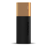 rectangluar black and copper 7 day Powerbank battery