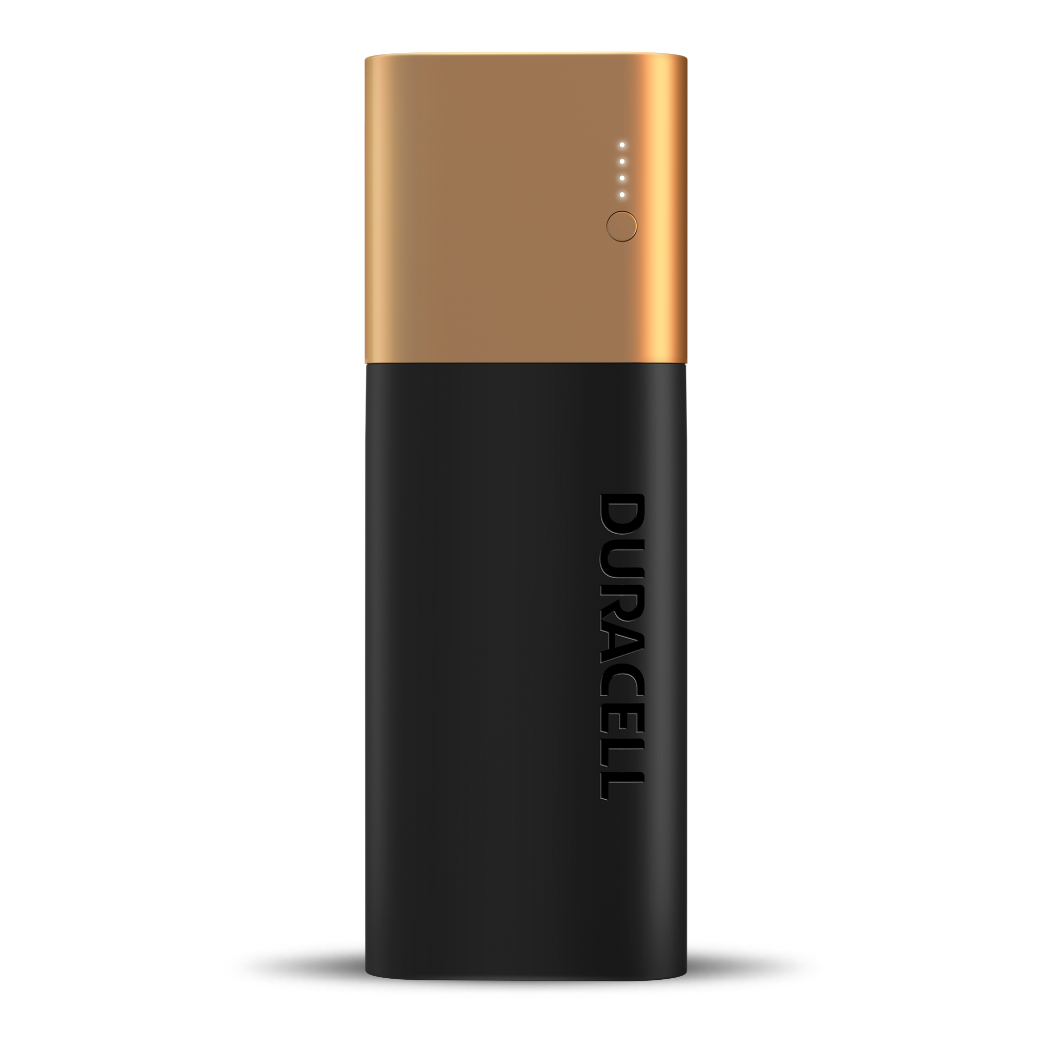 rectangluar black and copper 7 day Powerbank battery