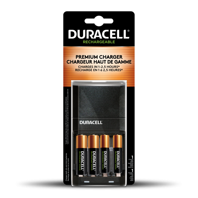 Chargeur CEF27 45MIN Duracell avec 2 piles AA et 2 piles AAA - Bestpiles